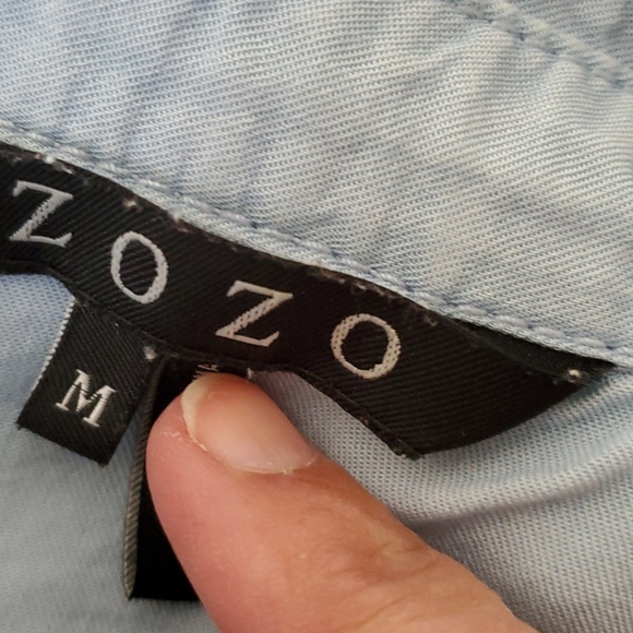 ZOZO ▪︎ Chambray Button Down Shirt, EUC - Picture 7 of 8